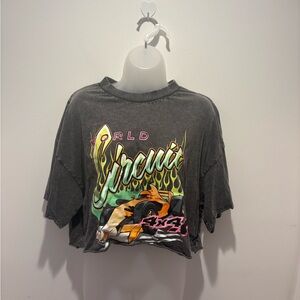 Graphic Cropped T-Shirt - Size Small